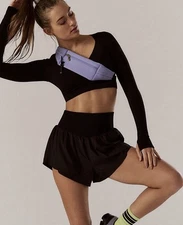 NEW FREE PEOPLE Carpe Diem Shorts BLACK FP MOVEMENT ATHLETIC SIZE S SMALL