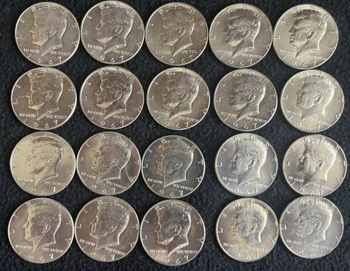 Roll (20) GEM BU 1967 Silver Kennedy  Half Dollars