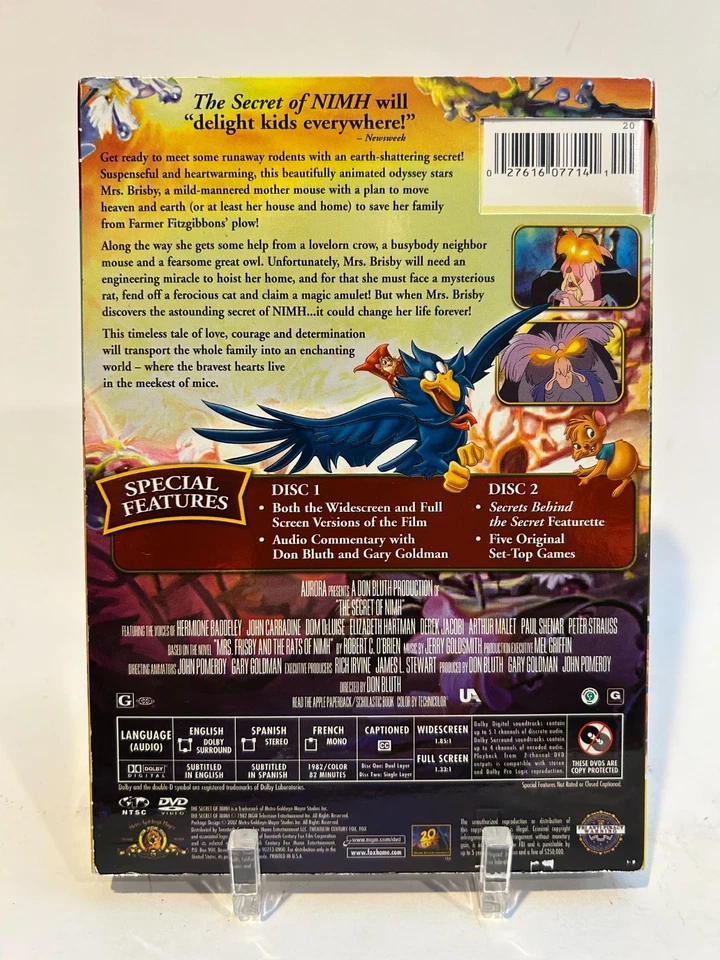 The Secret Nihm (DVD, Family Fun Edition, 1982) - Image 2 of 2