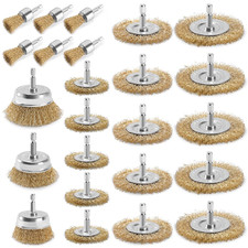 24 Pack Wire Wheel Brush for Drill, Carbon Steel Bristles Wire Cup