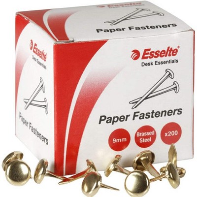 NEW Esselte Paper Fastener 9Mm Silver Box 200