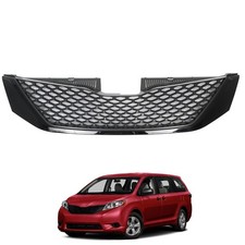 Fit For Toyota Sienna 2011-2017 Black Mesh Trim Grill Front Upper Bumper Grille Fit For Toyota Sienna 2011-2017 Black Mesh Trim Grill Front Upper Bumper Grille