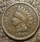 1894 Indian Head Cent Penny Circulated Uncertified US Coin