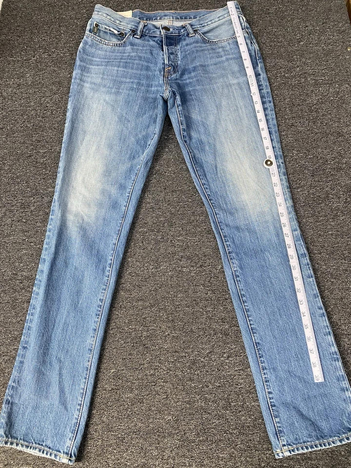 Abercrombie & Fitch Mens Jeans W32 L34 Light Wash Straight Fit Classic Denim - Image 3 of 4