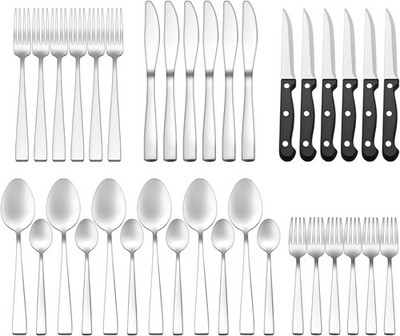 Stahlbesteck Set 36 Stück 6 Personen Tischmesser Messer Fork Spoons