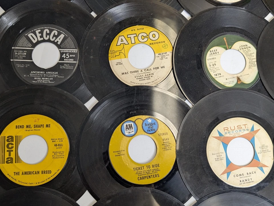 x50+ MIXED LOT 45 RPM Records Rock Punk Folk Jazz Blues Pop Classical Big Band Foto 3 de 4