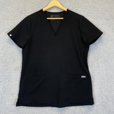 FIGS Casma Scrub Top Women's Medium Technical Collection Black