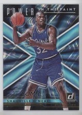 2021 Panini Donruss Power in the Paint Holo Teal Laser Shaquille O'Neal HOF 9v7