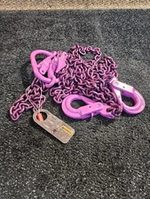 USCC 9/32 Inch x 10 Foot Adjustable 2-Leg Chain Sling with Sling Hook Grade 100