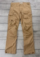FJALLRAVEN VIDDA PRO LITE Men 36x34 Dune Beige G-1000 Cargo Pocket Trouser Pants