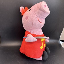 Peppa Pig Plush Cartoon 13" Talks Sings Rare Musical Note Dress Microphone 2021