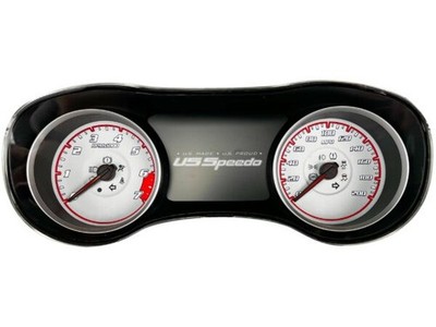 US Speedo White Dodge Charger Gauge Face for Clusters 2015-2024 (200Mph Hellcat)