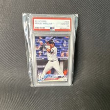 Topps Miguel Andujar New York Yankees 2018 #305 PSA 10 Rookie Baseball Card. rookie card picture