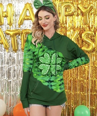 St. Patty's Day Lucky Irish Ireland Holiday Shamrock Green Sweatshirt Hoodie