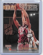 Basketball Card IP auto NBA ERICK DAMPIER 1996 Score Board Mississippi State RC