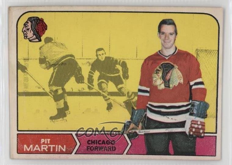 Pit Martin #18 Hockey Cards 1968 O-Pee-Chee trading card — raw and PSA graded price guide