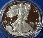 A 1986 S Proof $1 American Silver Eagle In Capsule
