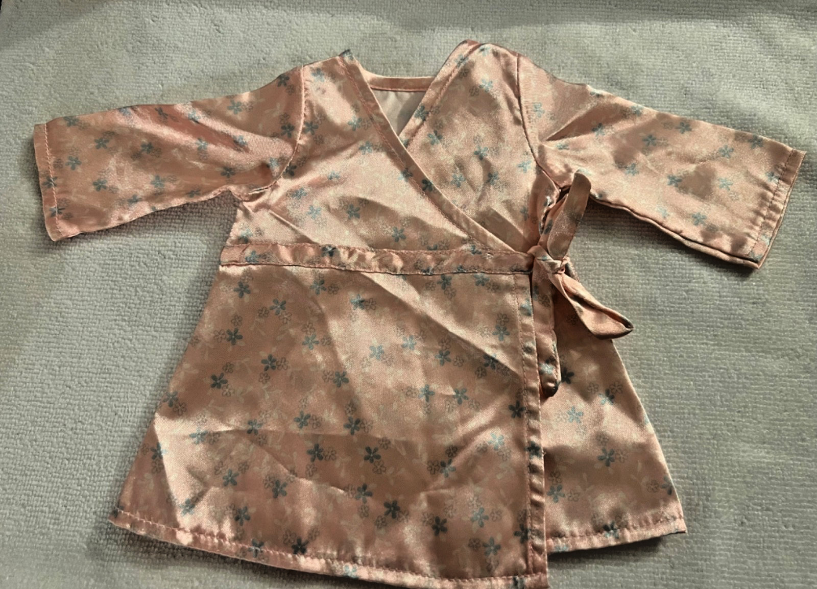 AMERICAN GIRL Satin Floral Pajama Robe Retired Pink