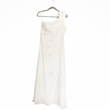 Mori Lee by Madeline Gardner Cream One Shoulder Wedding Gown Sz 12