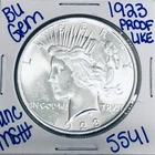 1923 BU UNCIRCULATED SILVER PEACE DOLLAR AUTHENTIC U.S. MINT FREE SHIPPING 5541