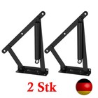 2 Stk L+R Springaufbeschlag mit Zugfeder Bett-Klappbeschlag Bettkasten klappbar