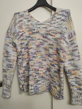 Loft Women's multicolored Oversized knit Sweater Size XS Soft Cozy Colorful