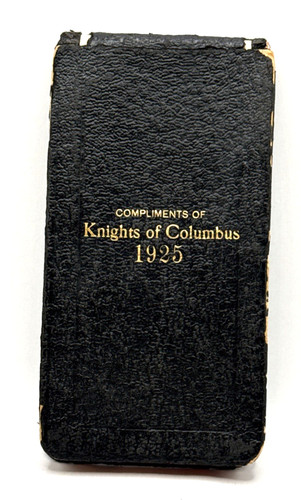 Vintage Knights of Columbus Notepad from 1925