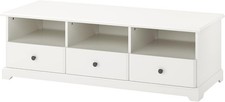 Ikea white wooden tv unit with drawers