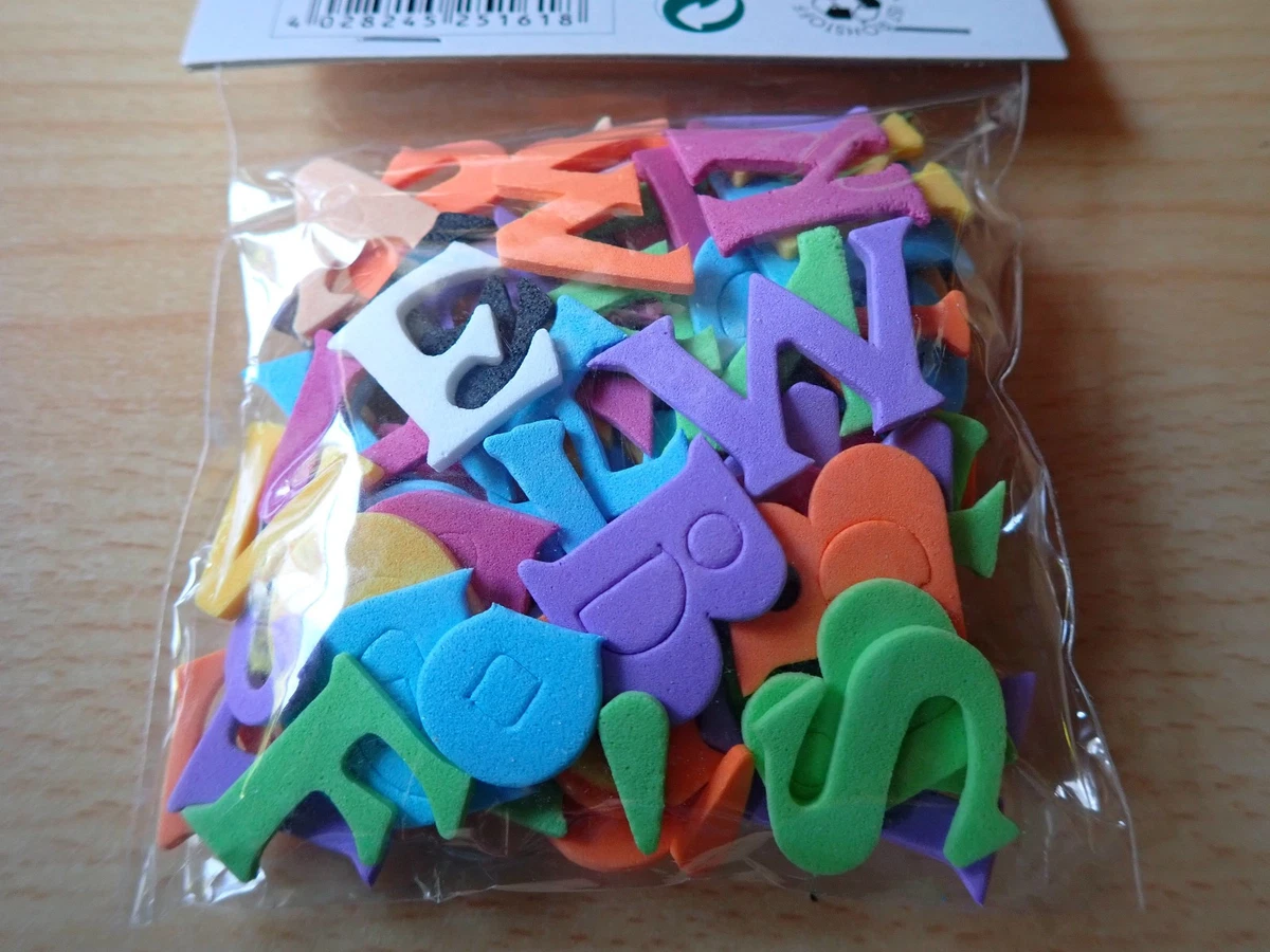 Meyco - Crepla - Moosgummi Buchstaben - 78 Stück sortiert in vielen Farben - 2cm