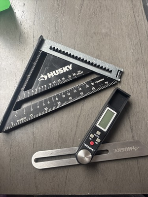 #ad Husky speed square digital T Bevel and 6quot; socket adapter set $18.00