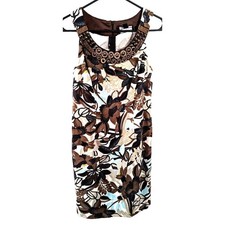 Connected Petite 6P women's embellished vintage multicolor dress preowned