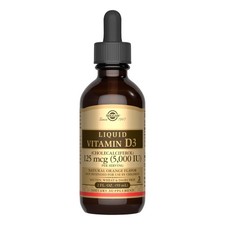 Solgar Liquid Vitamin D3 125 mcg (5,000 IU) - 2 fl oz - Delicious, Natural Orang