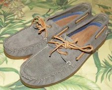 SPERRY Grey Corduroy Boat Shoes 11.5