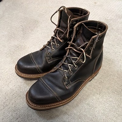 Truman Boot Co Java Waxed Flesh Cap Toe Boots Men s Size 9D Goodyear Welt USA