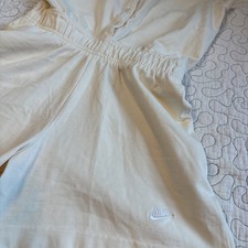 Nike Youth Size Large Cream Romper With Buttons