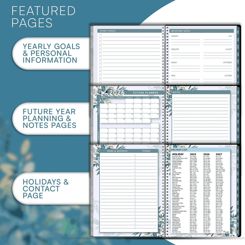 2025 Appointment Book & Planner 6.5 x 8.5 inches Large Tabbed Daily Hourly - Picture 5 of 8