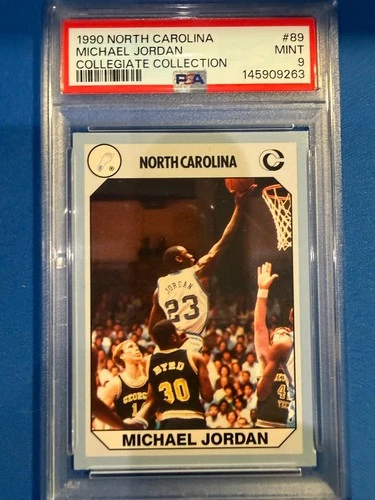 1990 NORTH CAROLINA COLLEGIATE CARD #89 MICHAEL JORDAN PSA 9  MINT