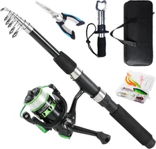 Fishing Rod, 6.9Ft Telescopic Fishing Rod and Reel Combo with Fishing Pliers