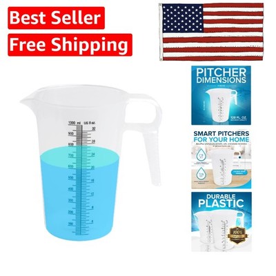32oz Durable Polypropylene Measuring Pitcher - Perfect for Chemicals & Oils