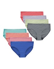 Hanes Pure Comfort Girls' Microfiber Hipster Underwear, 8-Pack
