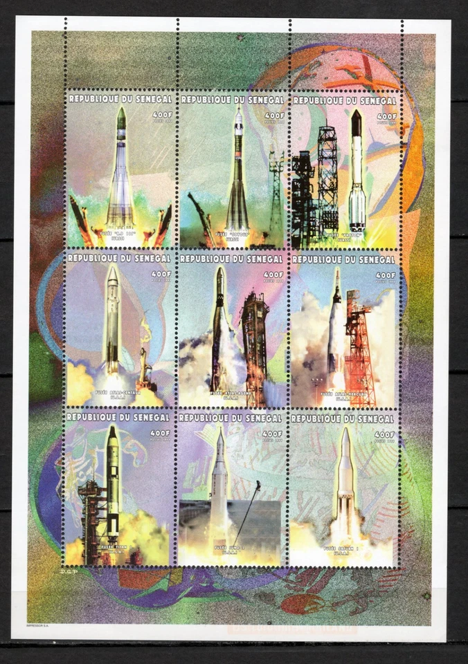 Sénégal YT 1497-1505 en feuillet neuf sans charnière espace space - Photo 1/1