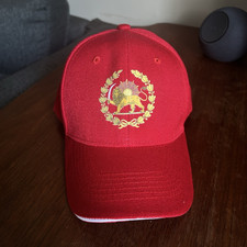 Red/Gold Sun and Lion Crest Adjustable  Baseb...