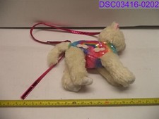 Dirty From Handling Poochie & Co Plush Kitten Purse White Rainbow Cat
