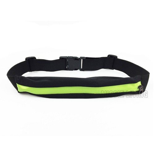 2 X Waist Running Pocket Zip Belt Lycra Bum Bag Hiking Cycling Jogging Pouch OZ - Picture 4 of 12
