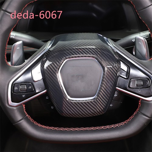 Recorte del panel central del volante de fibra de carbono real para Corvette C8 Z06 Z51 2020+ - Imagen 5 de 14