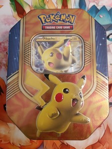 Details About New Pikachu Ex Fall Battle Heart Tin Box Pokemon Tcg Trading Card Game