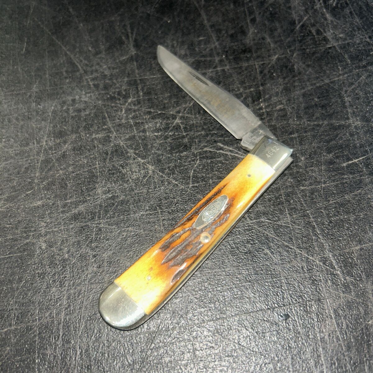 VINTAGE 1979 CASE XX 5154 NKCA GENUINE STAG TRAPPER KNIFE VINTAGE 1979 CASE XX 5154 NKCA GENUINE STAG TRAPPER KNIFE