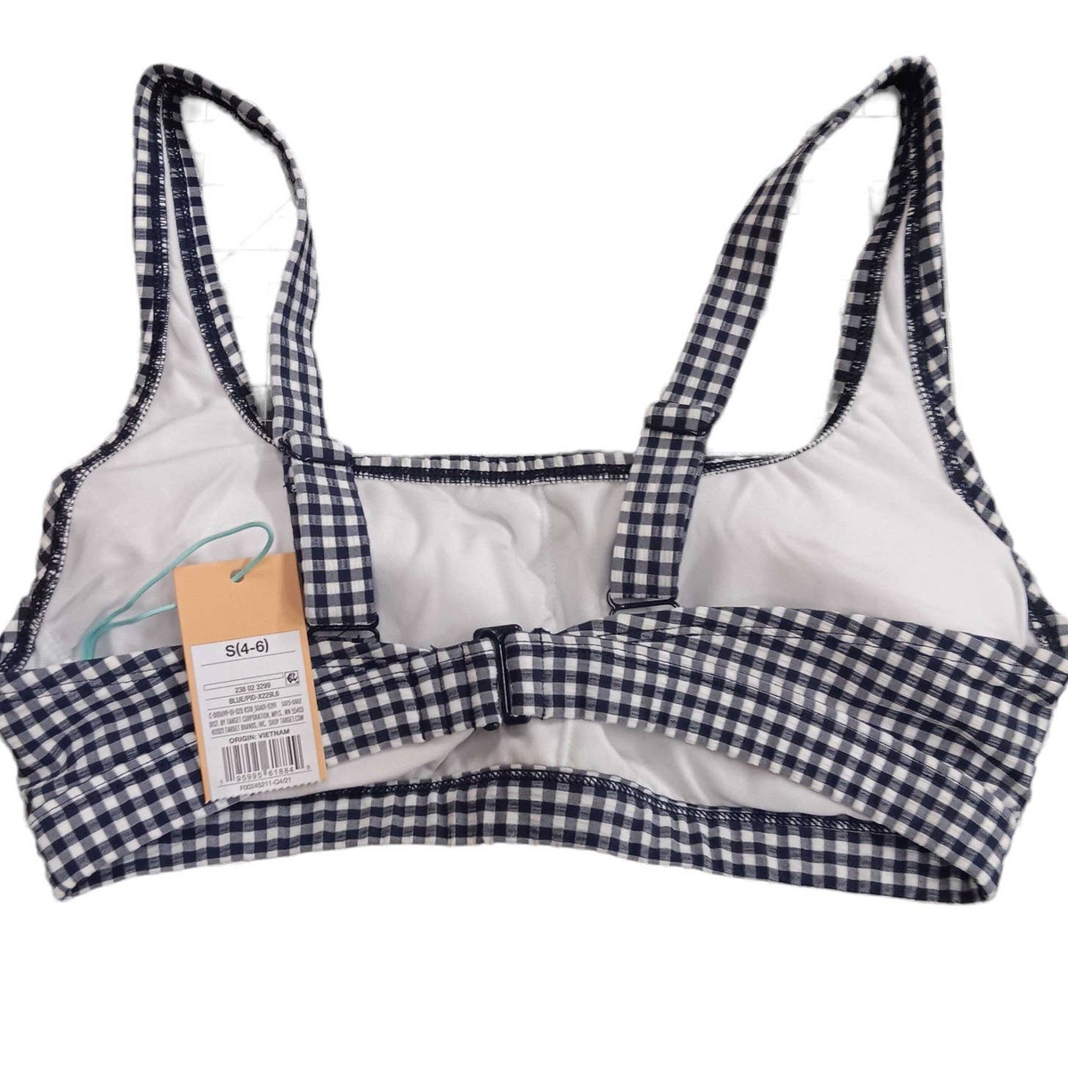 2個セット Women's Small Gingham Textured Bralette Bikini Top - Kona Sol Navy