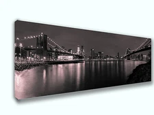 New York Panoramic Canvas Print, Cityscape Wall Art, Home Decor, Urban Skyline