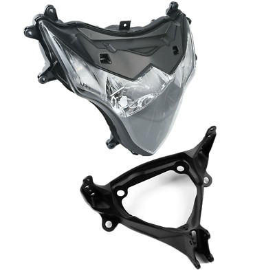 Front Headlight Lamp Assembly & Upper Stay Bracket Fit For Suzuki GSXR1000 09-16